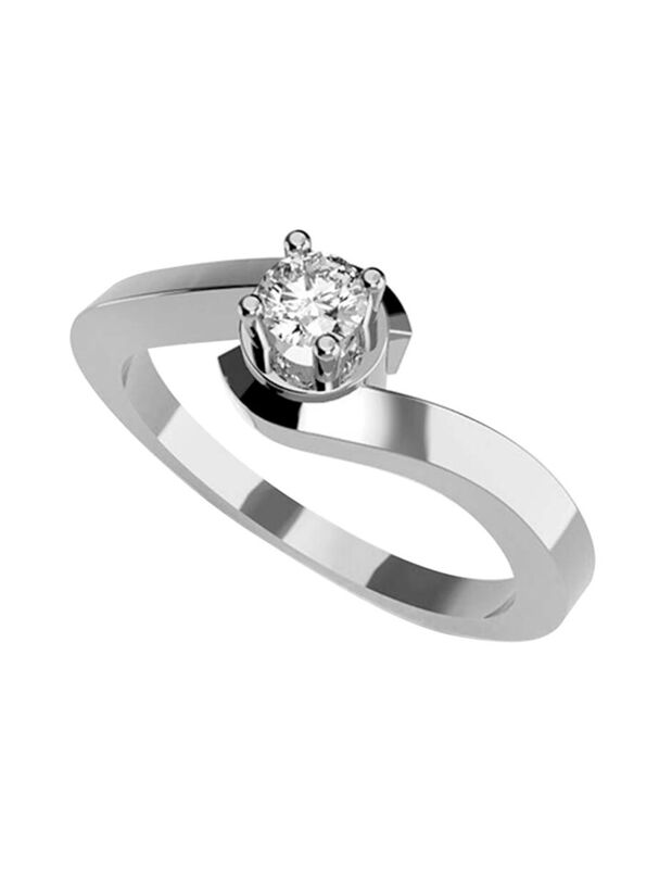 Anillo de Compromiso en Oro de 14K con Circonia... image number null