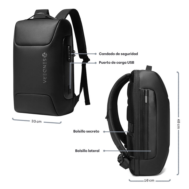 Mochila para Laptop 17.5&rdquo; Antirrobo para Viaje ... image number null