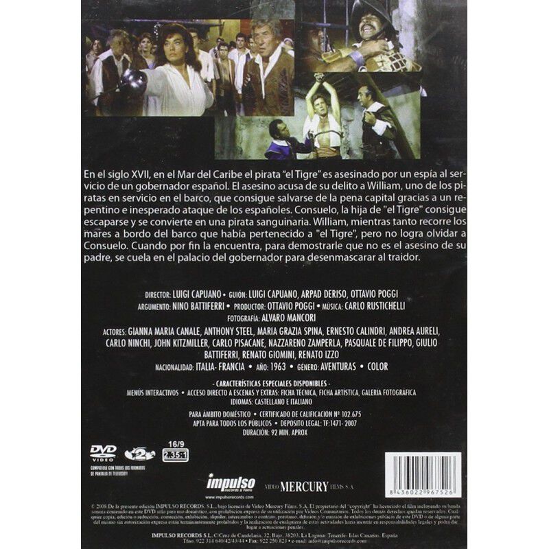 La Tigresa De Los Siete Mares [dvd] image number null