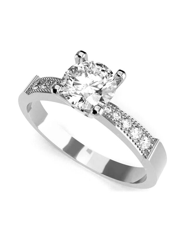 Anillo de Compromiso de 14K con Circonia Talla ... image number null