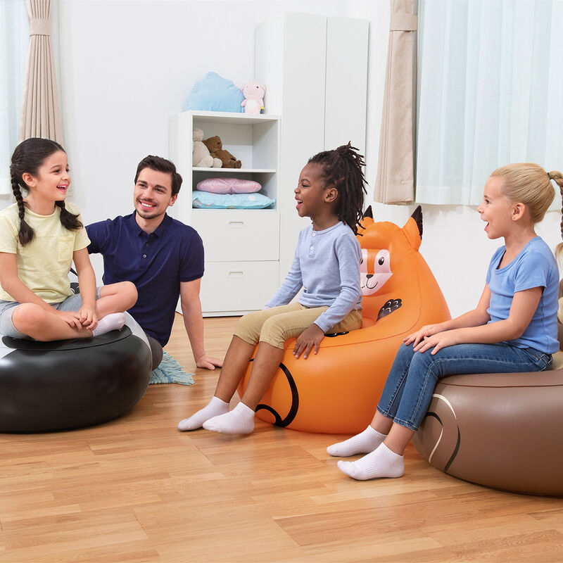 Sill&oacute;n Inflable .72X.72X.64-72cm Figura Zorro P... image number null