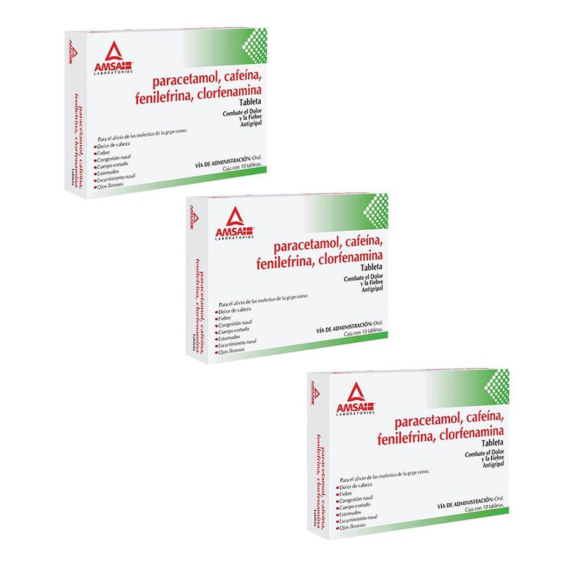 Paracetamol Cafeina Fenilefrina Clorfenamina 50... image number null