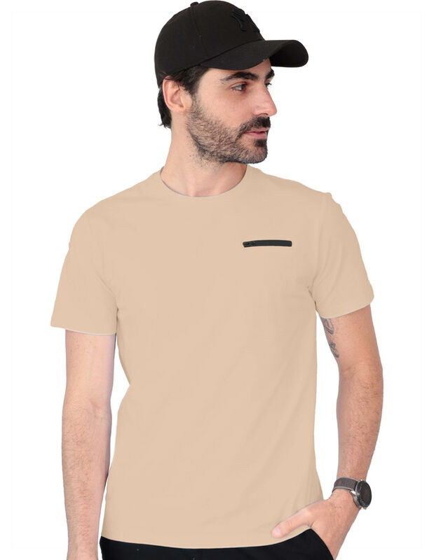 Playera Basica Manga Corta Caballero Premium Be... image number null