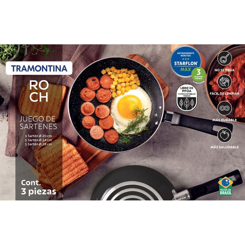 JUEGO DE SARTENES TRAMONTINA 32300588 ROCH 3 PI... image number null