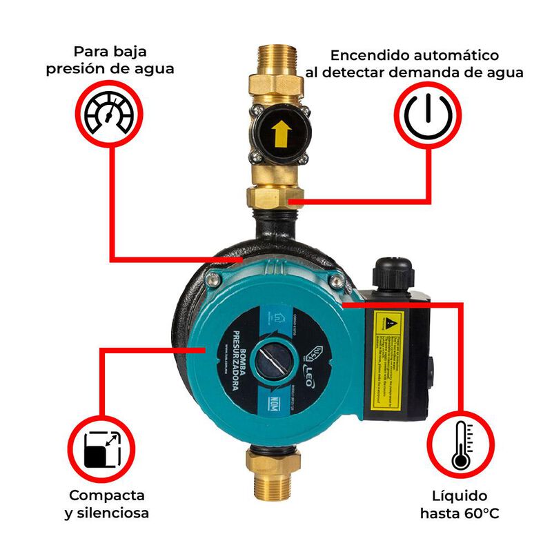 Bomba Electrica Presurizadora 1/3 Hp 3 Servicio... image number null