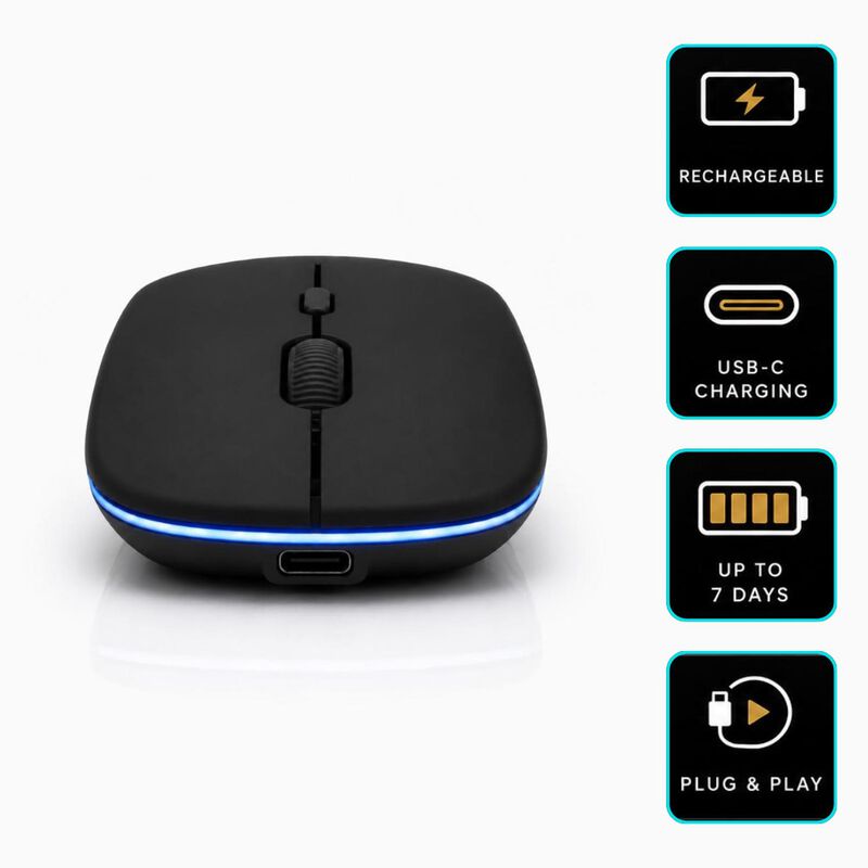 Mouse Global Laptops Rgb Dual Mode En Negro image number null