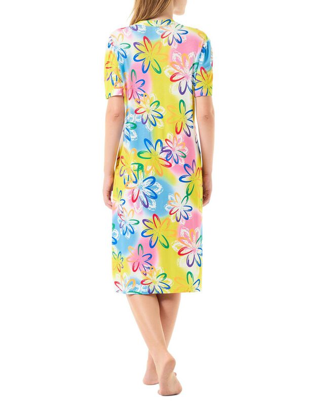 Vestido de Viscosa M/C Abierto Amarillo image number null