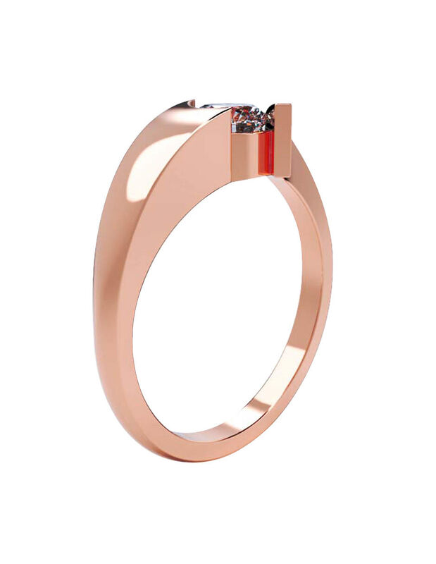 Anillo de Compromiso de 14K con Diamante de Lab... image number null