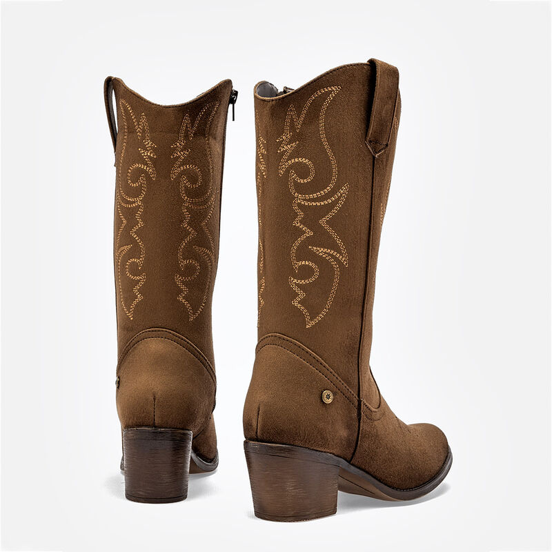 Moramora Bota con peluche para mujer caf&eacute; image number null