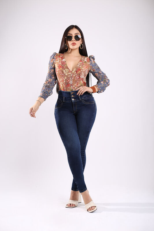 Jeans Faja Stretch Skinny Mujer Tiro Alto Nyk N... image number null