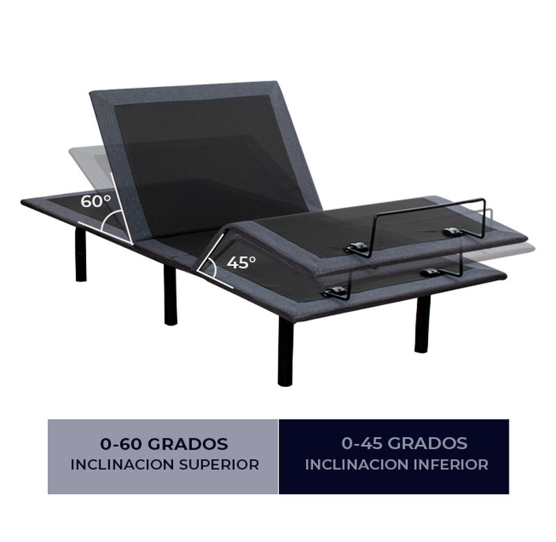 Cama El&eacute;ctrica Ajustable Individual Con Inclina... image number null