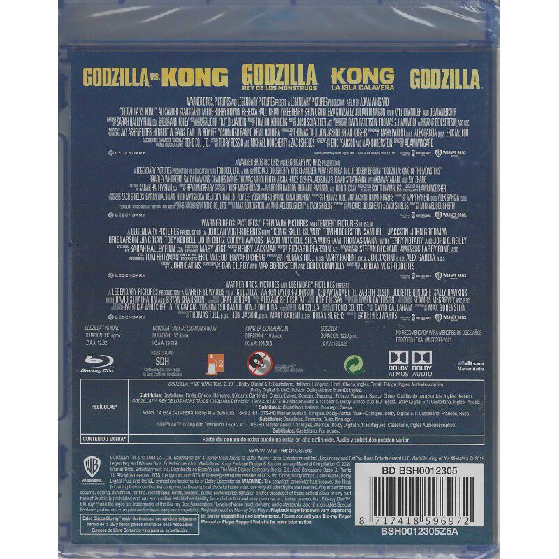 Paquete Godzilla/kong Monsterverse [blu-ray] image number null