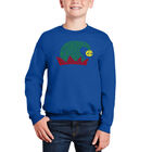 Sudadera De Cuello Redondo Word Art Para Ni&ntilde;o - Gorro De Elfo Navide&ntilde;o - Azul Rey