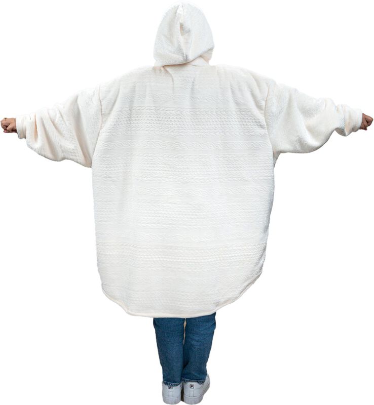 Pijama Adulto Unitalla Sudadera Cobija Crema image number null