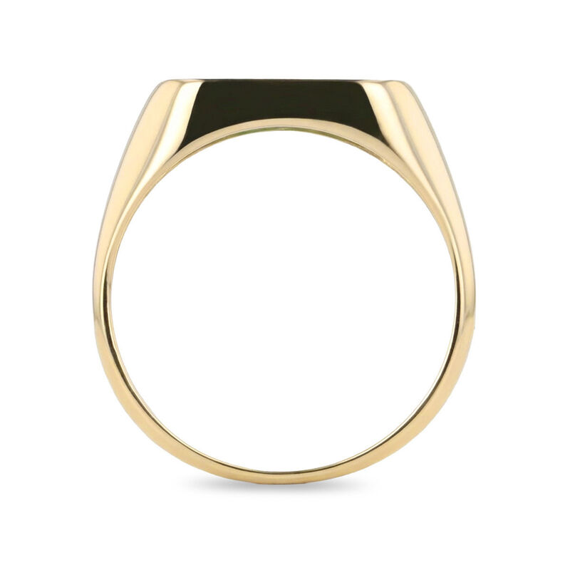Anillo De Oro Amarillo 14k Con Malaquita (ajust... image number null