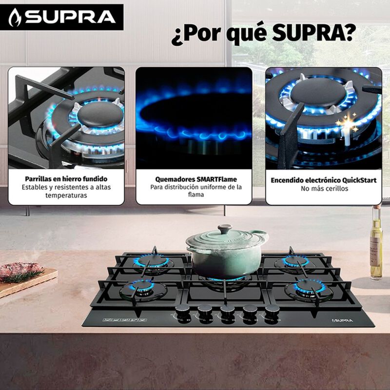 Parrilla De Gas 5q-pg-76 Empotrable Con 5 Quema... image number null