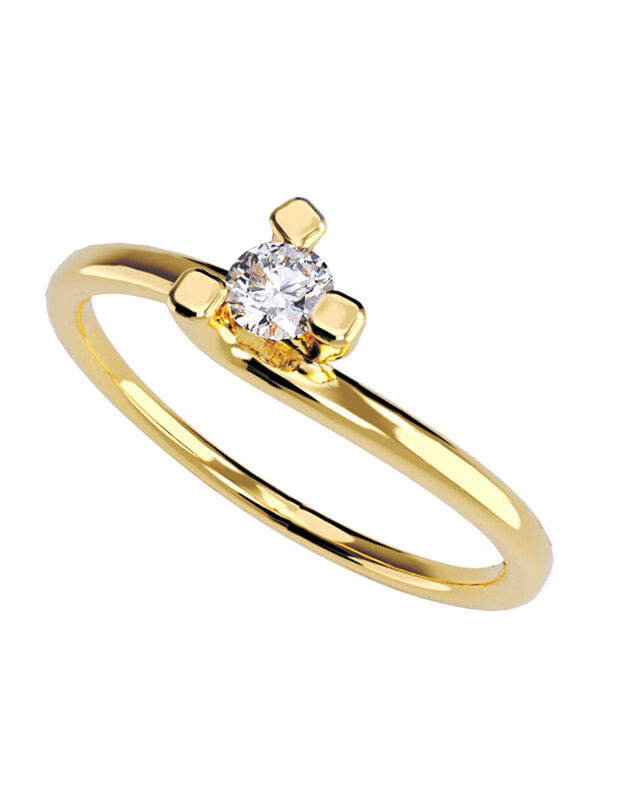 Anillo de Compromiso de 10K con Circonia Talla ... image number null