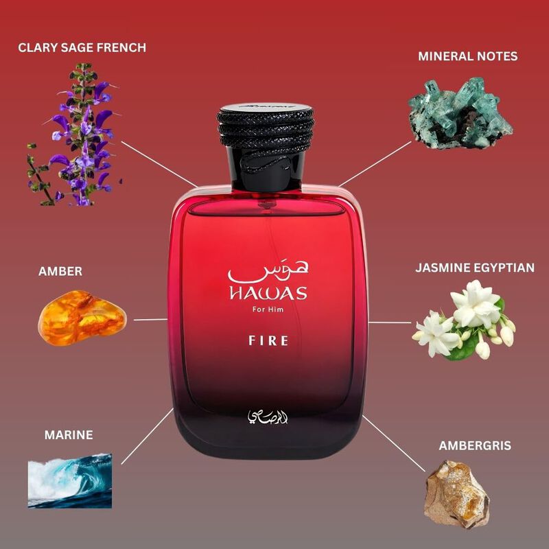 Perfume Rasasi Hawas Fire Eau De Parfum 100 Ml ... image number null