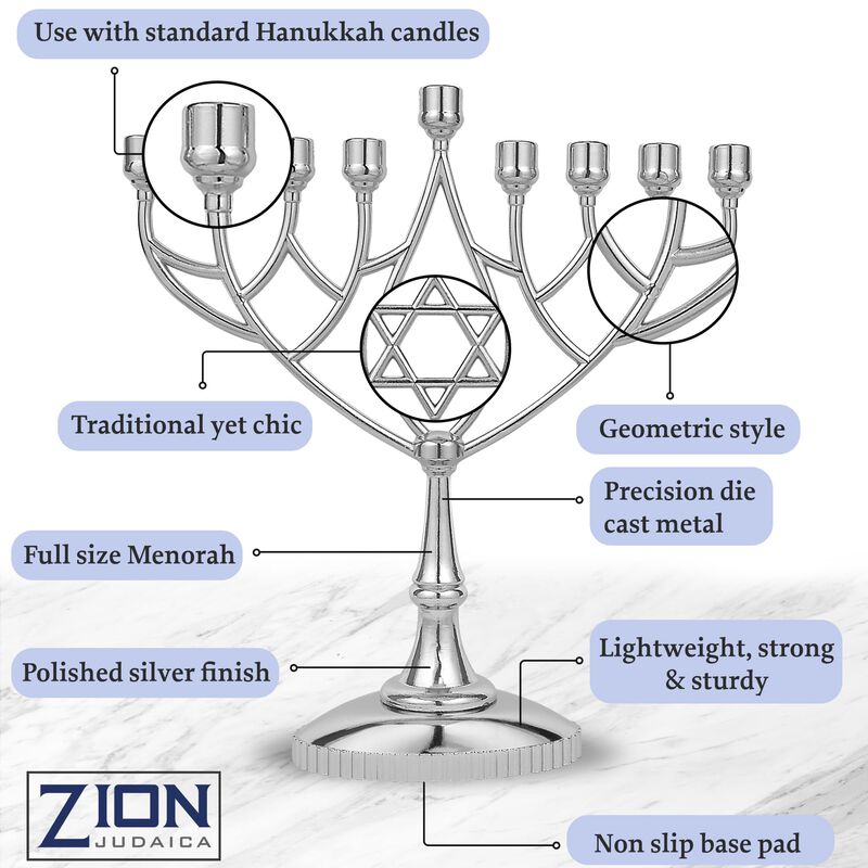 Kit De Menor&aacute; De Januc&aacute; Zion Judaica Con 9 Meno... image number null