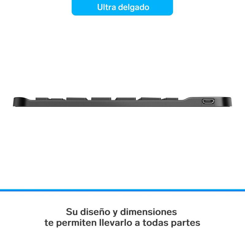Teclado Bluetooth recargable iluminación compac... image number null