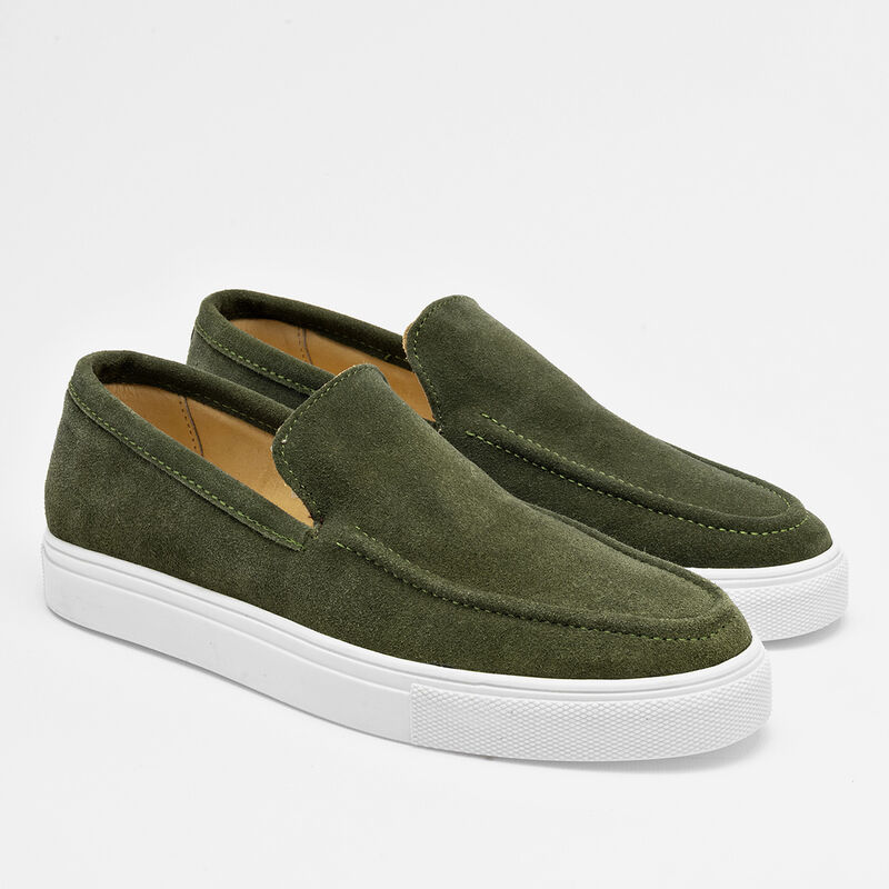 Elegancy zapato casual piel para hombre olivo c... image number null