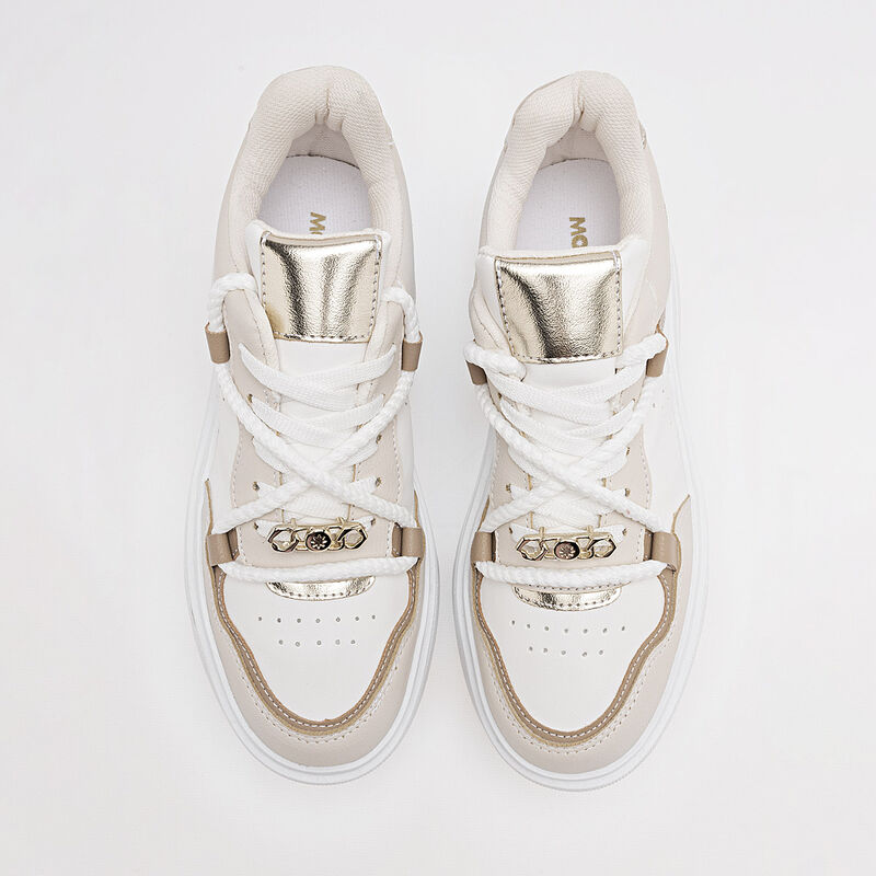 Moramora Tenis urbano para mujer blanco latte o... image number null