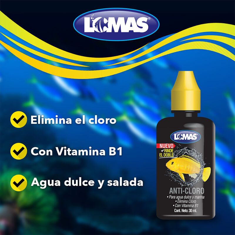 Lomas Anticloro con Vitamina B1 para Peceras y ... image number null