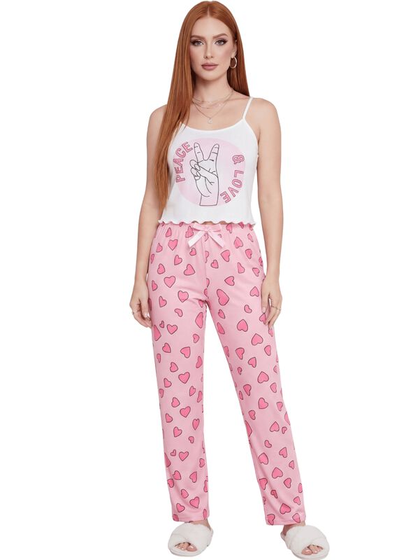 Conjunto Pijama Mujer Blusa Y Pantal&oacute;n Dama Pij... image number null