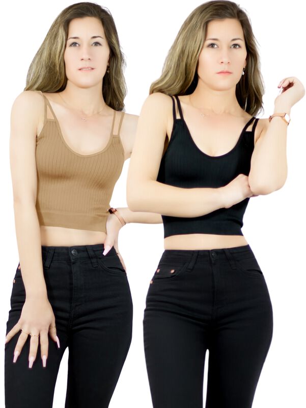 Ser De 2 Top Deportivos De Mujer Top-1015 2 Col... image number null