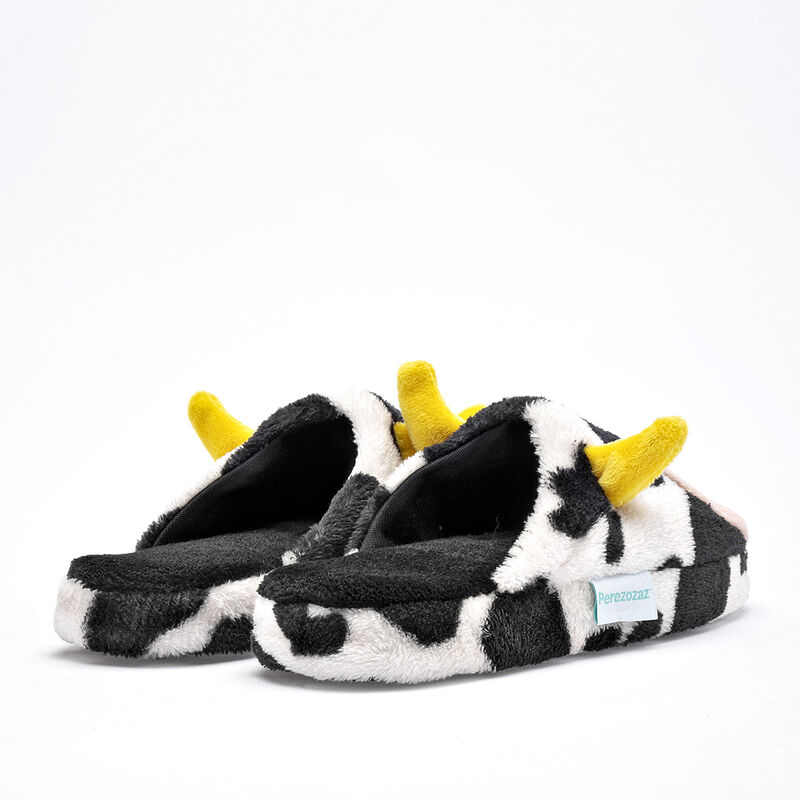 Huarachetas Pantufla para ni&ntilde;a. Negro blanco image number null