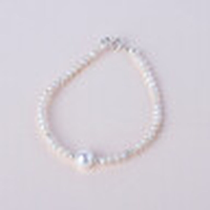 Pulsera Sencilla de Perlas Cultivadas Blancas image number null