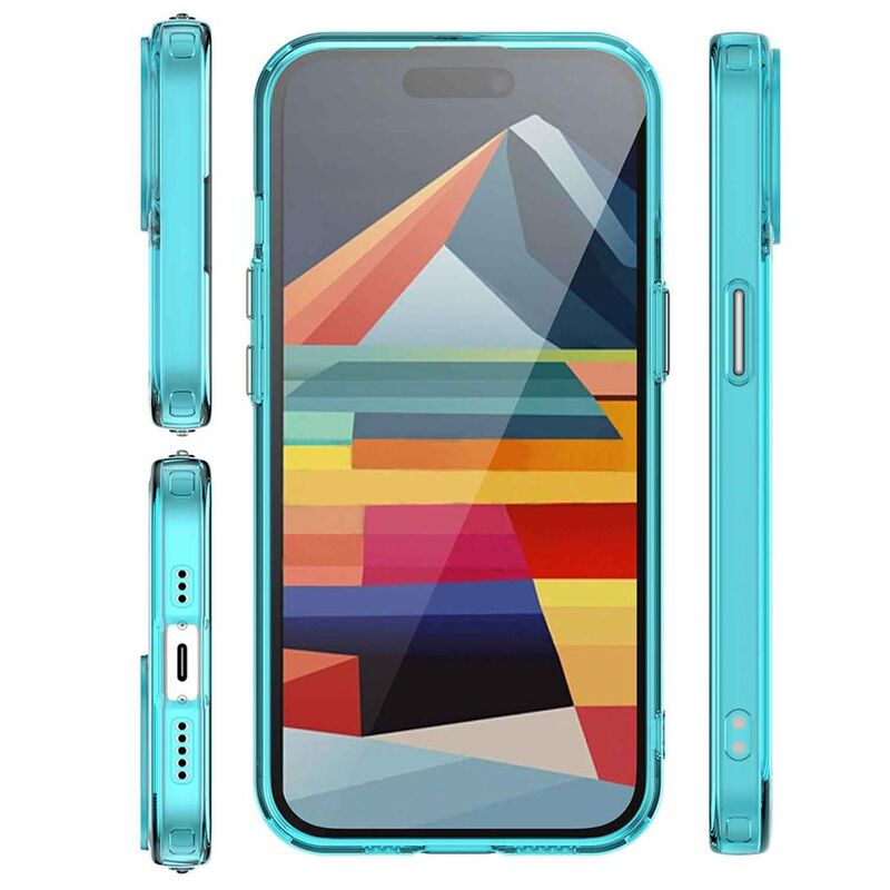Funda TEKKU TPU Rugged para iPhone 15 Azul Tran... image number null