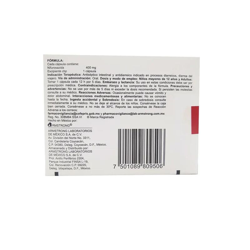 Eskapar 400 Mg 16 C&aacute;psula(s) image number null