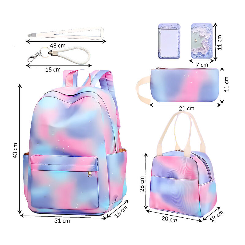 Mochila Escolar 6 en 1 para Ni&ntilde;a Primaria y Sec... image number null