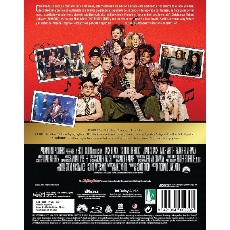 Escuela de Rock (School of Rock) (Steelbook) (B... image number null
