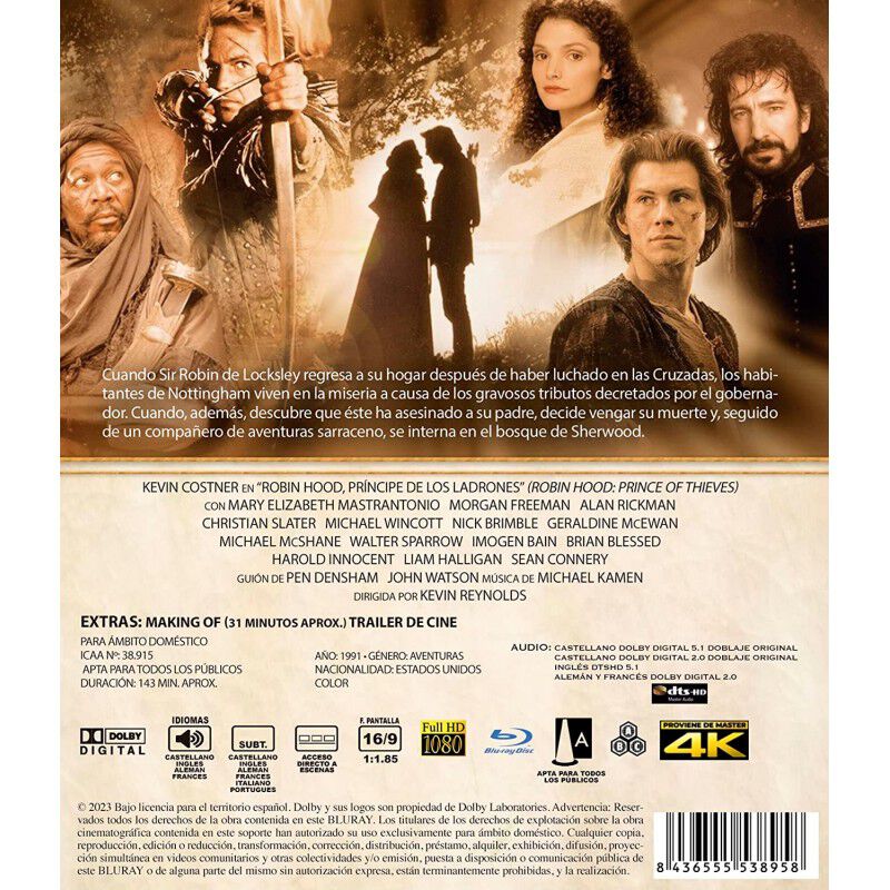 Robin Hood: Pr&iacute;ncipe De Los Ladrones - Blu-ray ... image number null