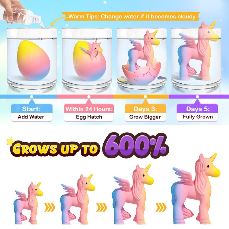 Paquete De 6 Juguetes Con Forma De Unicornio Pa... image number null
