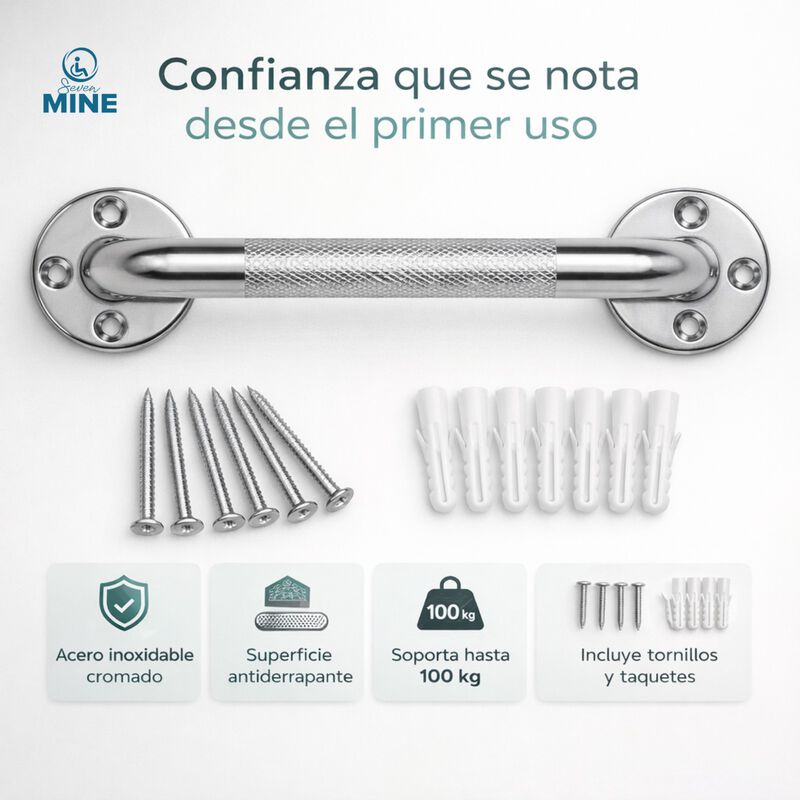 Barra Seguridad Ba&ntilde;o 12 Pulgadas (31cm) Acero I... image number null