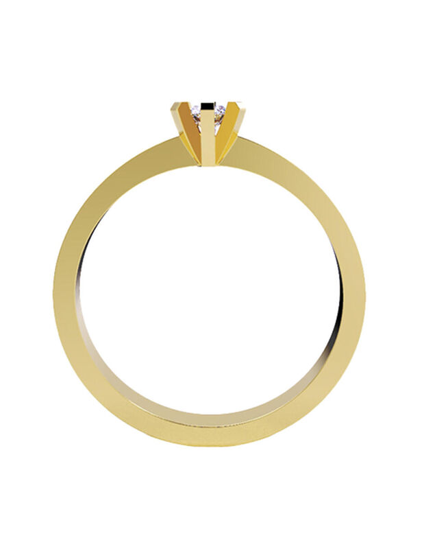 Anillo de Compromiso en Oro de 14K con Circonia... image number null