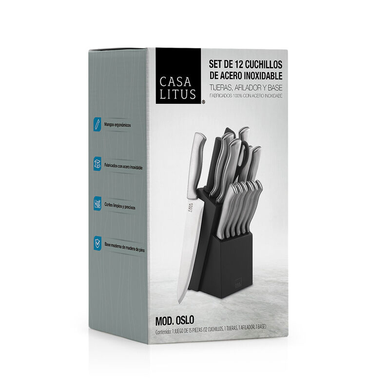 Cuchillos de Acero Inoxidable Profesionales par... image number null