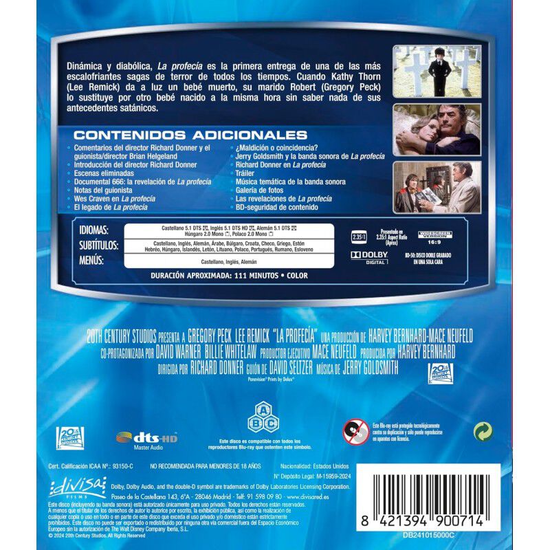 La Profec&iacute;a [Blu-ray] (1976) The Omen image number null