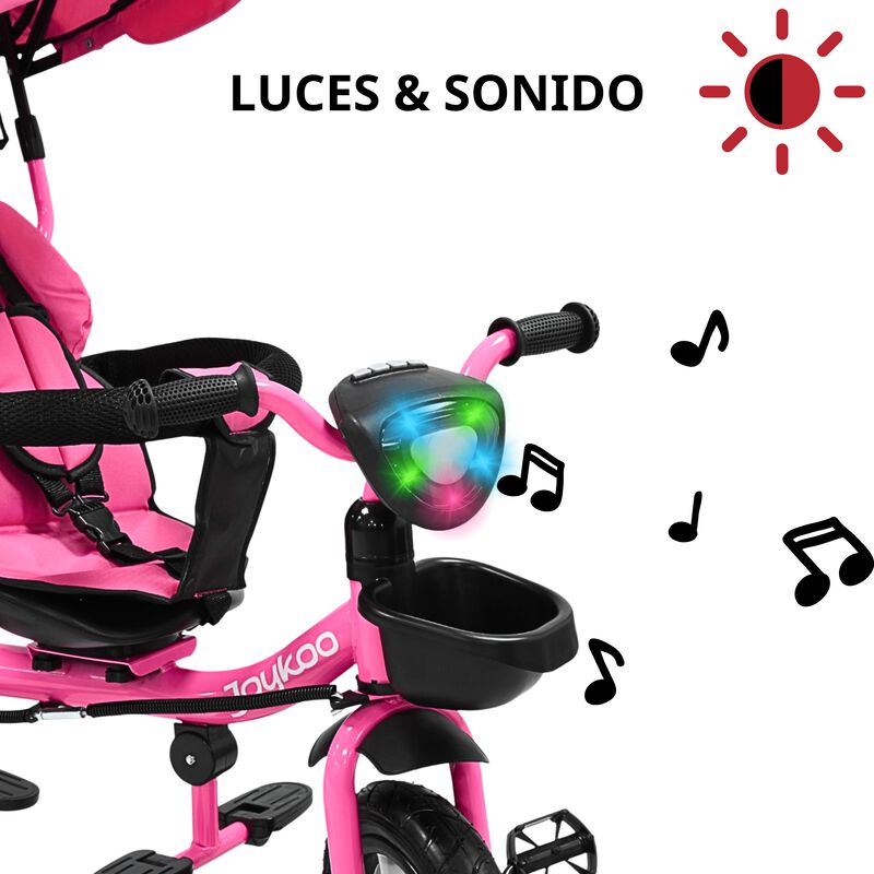 Triciclo Doble para Ni&ntilde;os Asiento Giratorio Gem... image number null