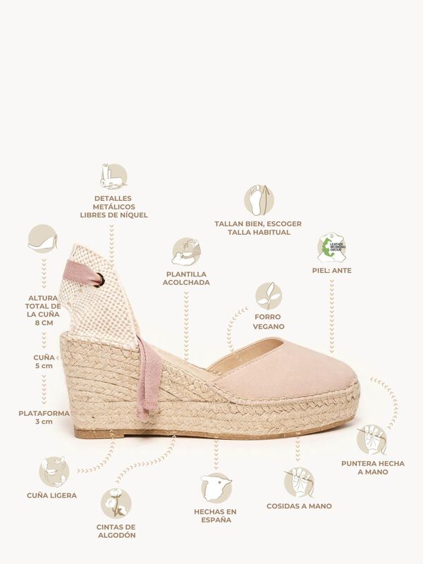 Romero Cu&ntilde;a Media Plataforma Rosa Claro image number null