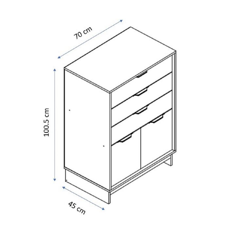 Cajonera Bertolini 1112 Noce image number null