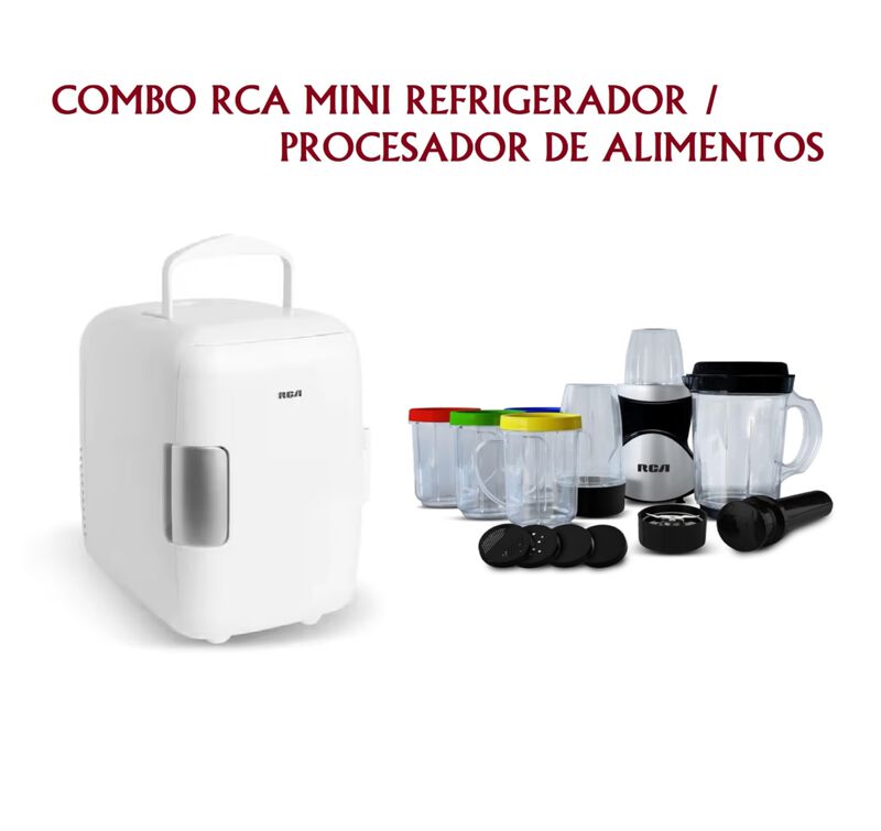 Combo Rca Mini Refrigerador Rc-04W / Procesador... image number null