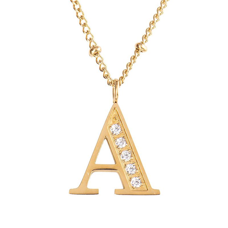 Juego Joyería Mujer, Collar Aretes Inicial Letr... image number null