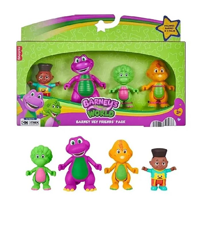 BARNEY PAQ. DE 4 FIGURAS DE AMIGUITOS JHB26 image number null
