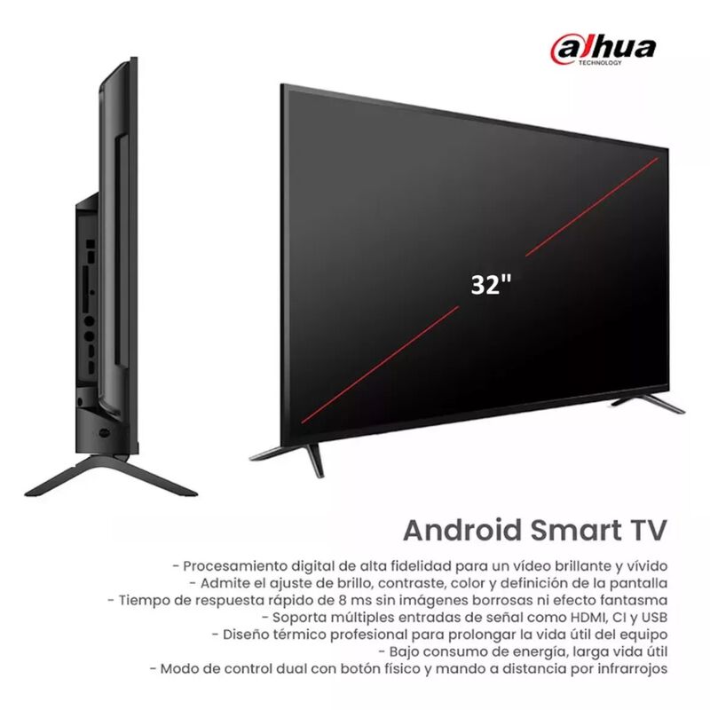 Smart Tv Pantalla Dahua 32 Android Tv Bluetooth... image number null