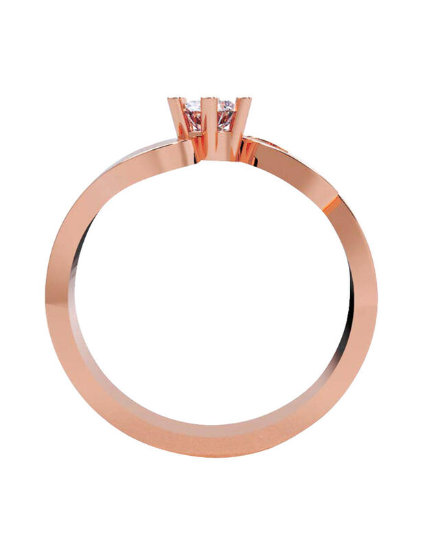 Anillo de Compromiso de 14K con Circonia Talla ... image number null