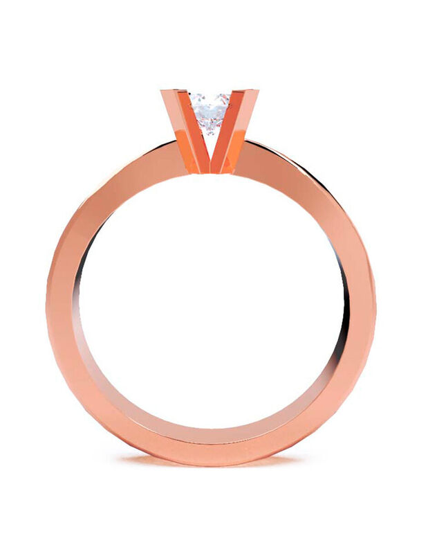 Anillo de Compromiso de 14K con Diamante de Lab... image number null